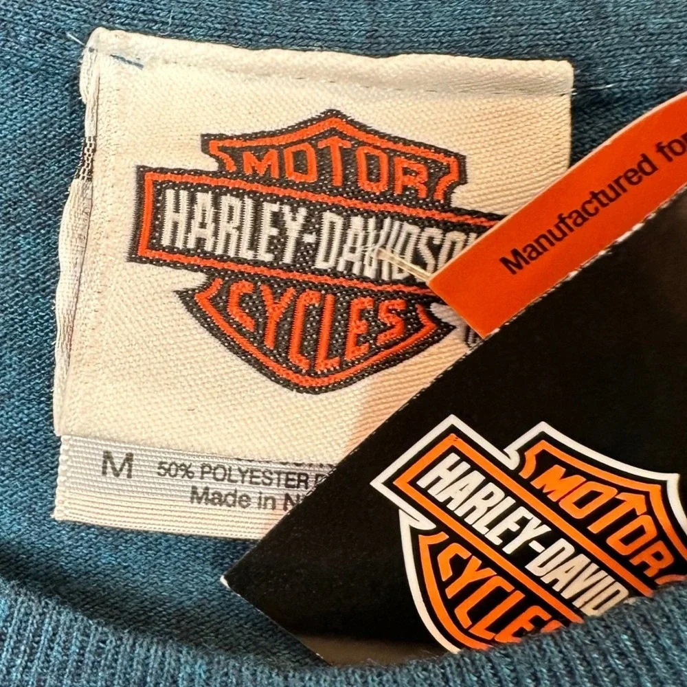 NEW Harley-Davidson T-Shirt Mens Medium Teal Hillbilly Gatlinburg TN Graphic Tee